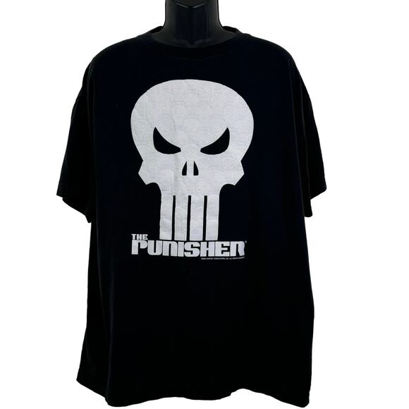 Mad Engine 2002 Marvel The Punisher Embossed Graphic Black Men's Size XXL - Picture 1 of 7